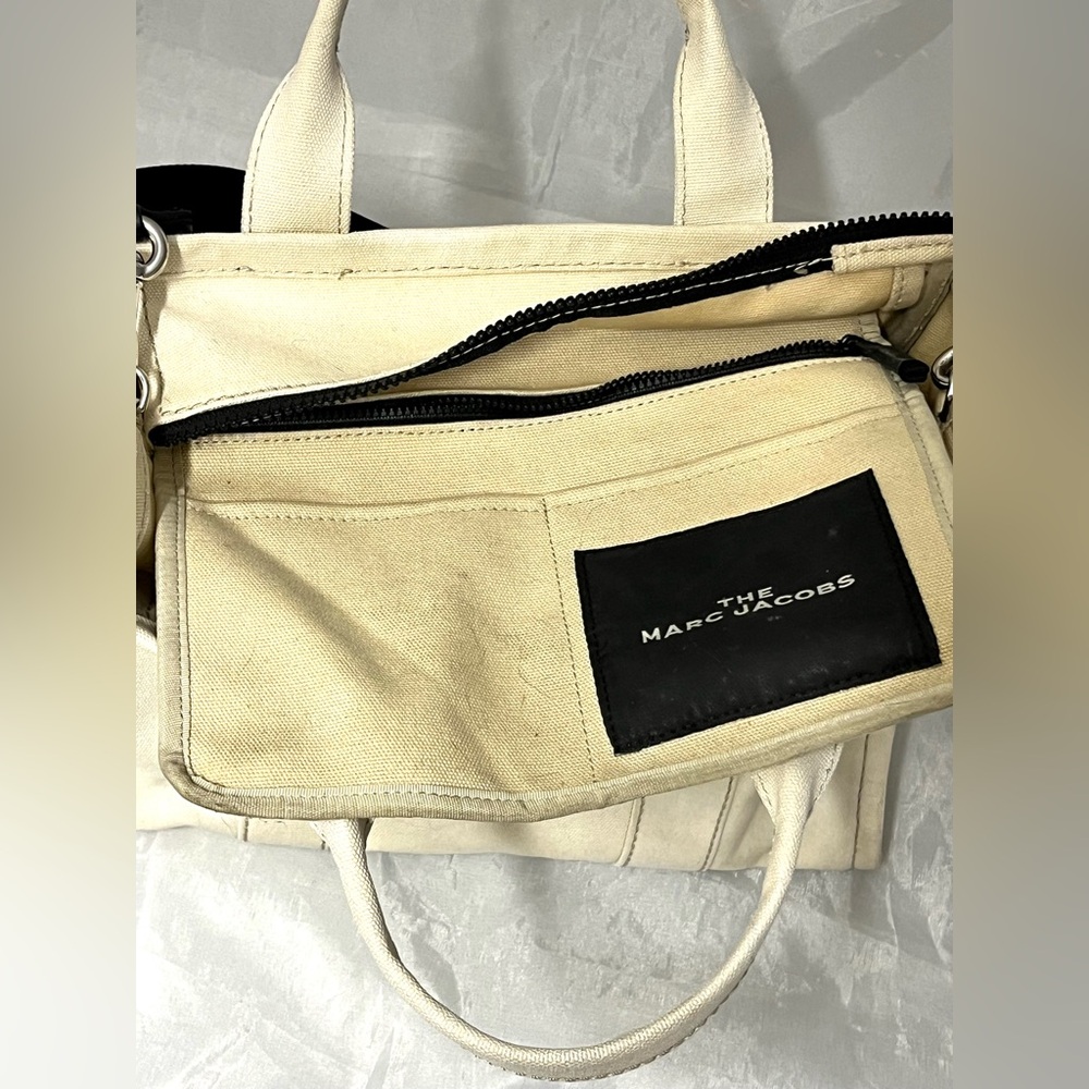 Marc Jacobs The Tote Bag Canvas Medium Beige - Picture 10 of 15